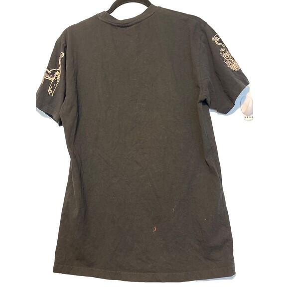 Rebel Vengeance A graphic-T Punk/Skull Snake Bird Dragon Medium Black T-Shirt - Picture 3 of 5